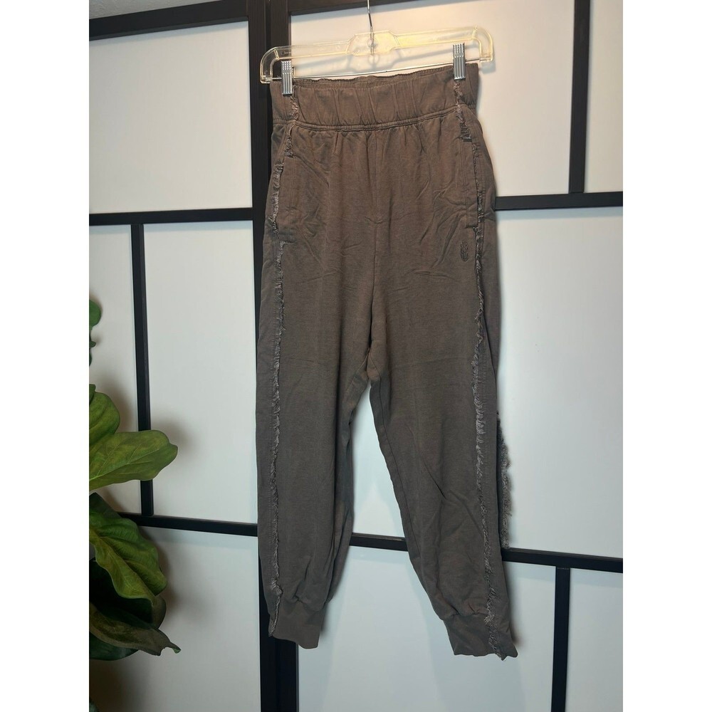 Free People Movement S Super High Rise Joggers Ankle Length Ruffled Sweatpants s